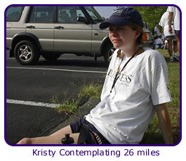 Kristy Contemplating 26 miles